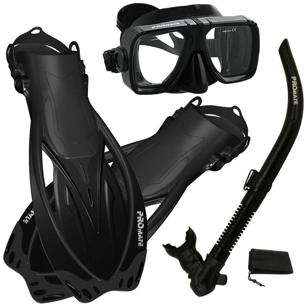 goggles and fins Scope Snorkeling Gear Dive Mask Snorkel Fins Set