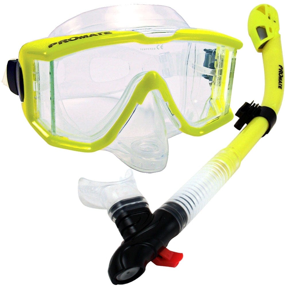 Promate Snorkeling Scuba Dive Snorkel Purge Edgless Mask Gear Set - SCS0027