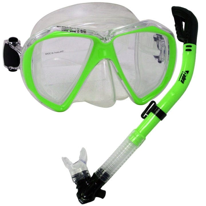 deluxe dive gear Snorkeling Scuba Dive Dry Snorkel Mask Deluxe Gear Set