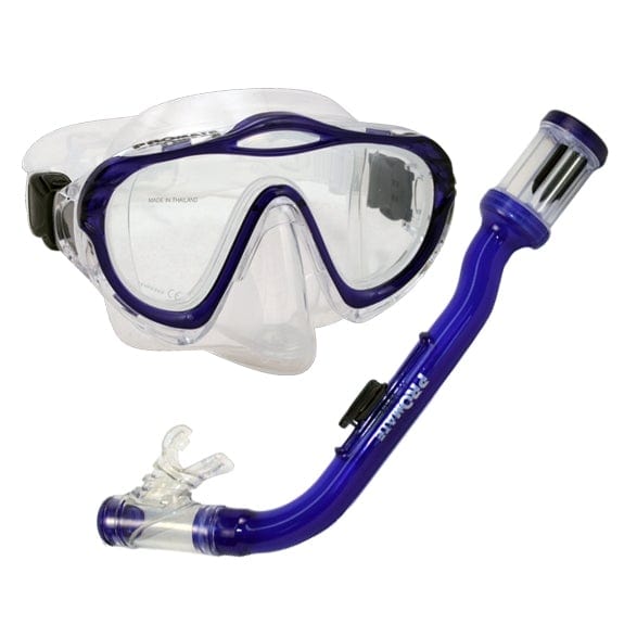 Junior Snorkeling Scuba Dive PURGE Mask DRY Snorkel Gear Set for kids - SCS0035