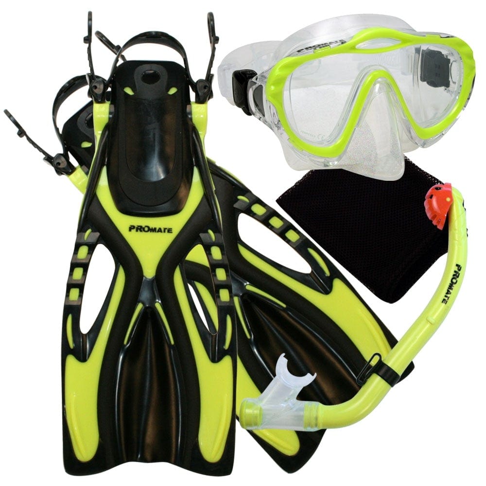 Junior Snorkeling Scuba Diving Mask DRY Snorkel Fins Set for kids - SCS0040