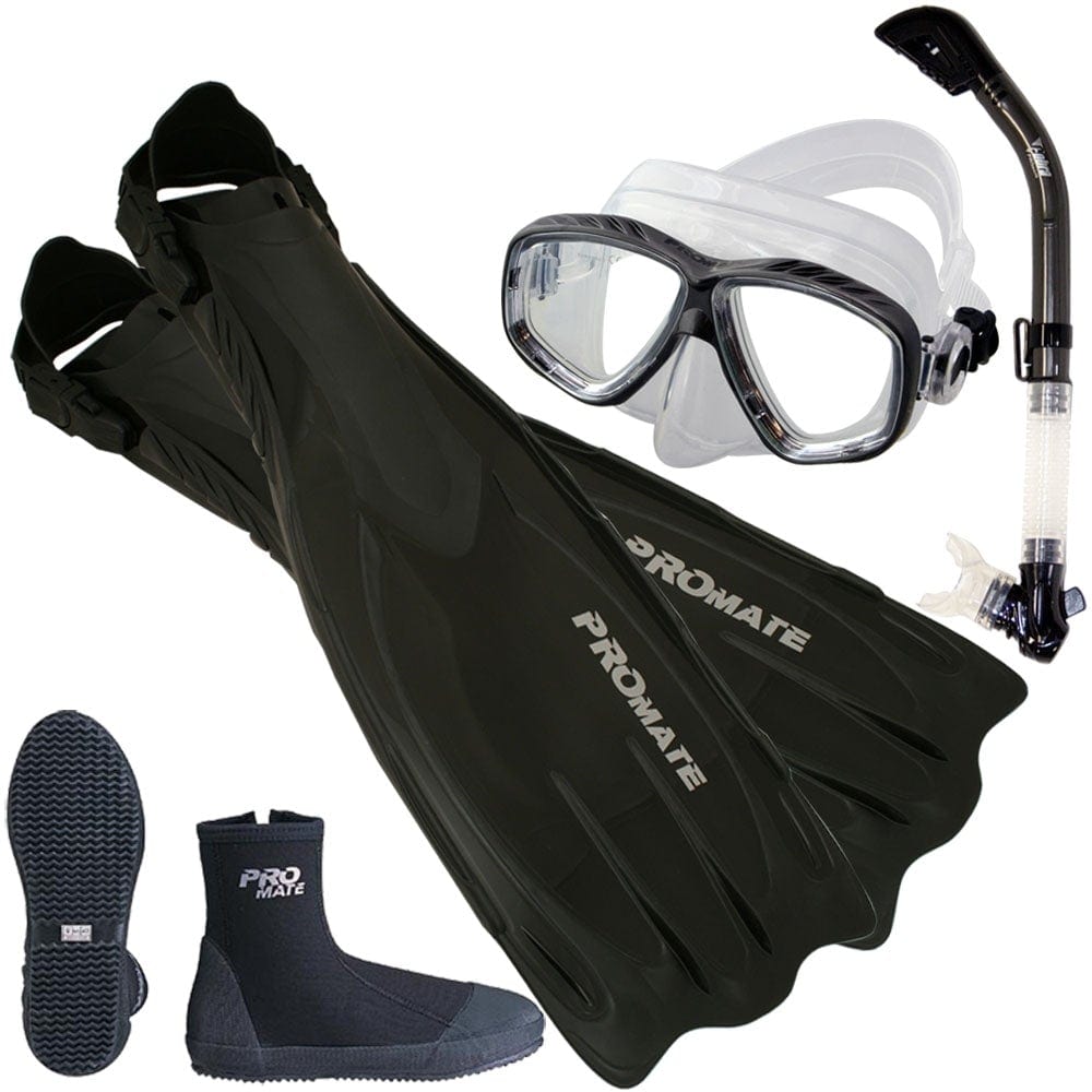 scuba gear set Scuba Dive Fins Boots Dry Snorkel Mask Gear Set