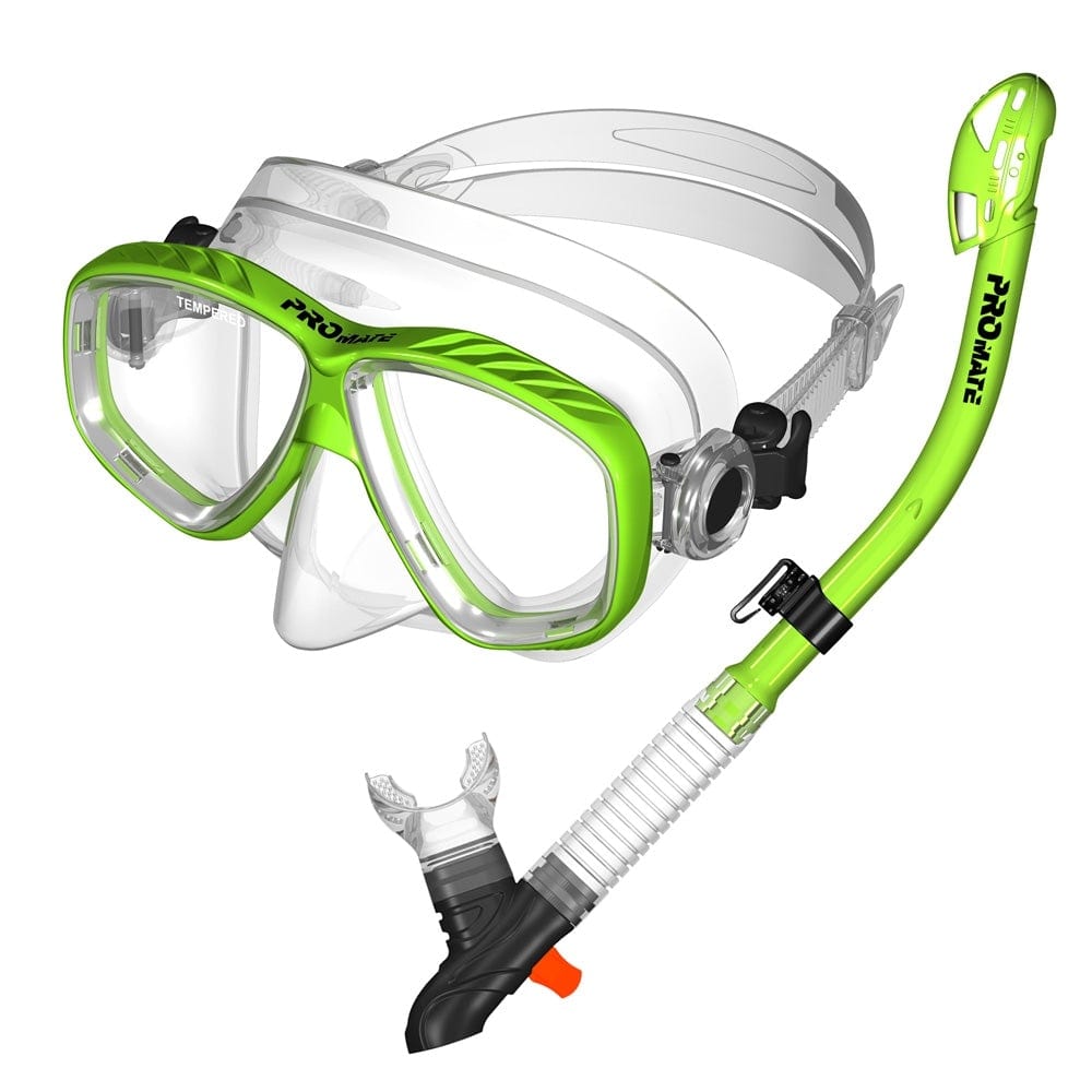 PROMATE Snorkeling Scuba Dive Mask with Dry Snorkel Set - SCS0093