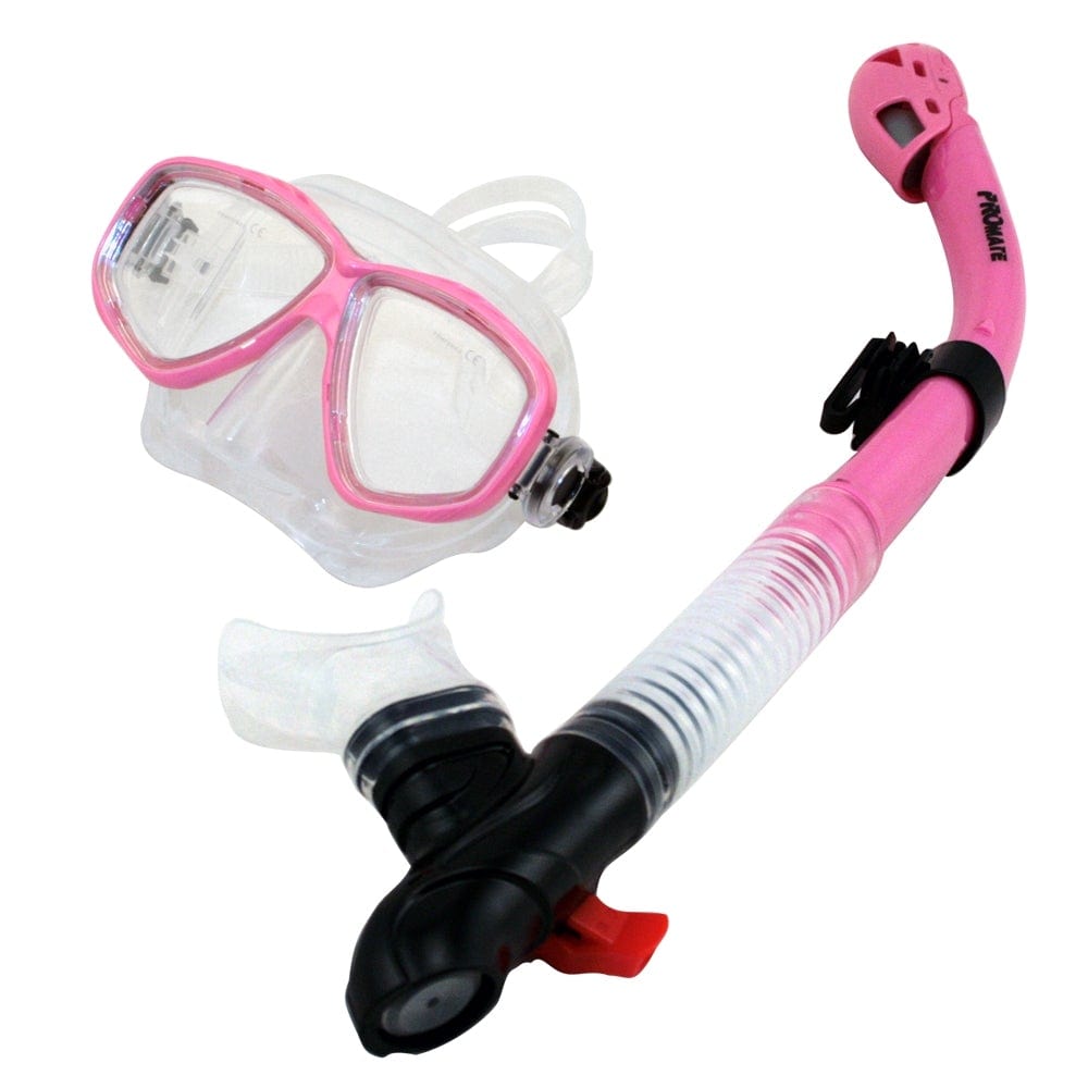 PROMATE Snorkeling Scuba Dive Mask with Dry Snorkel Set - SCS0093 ...