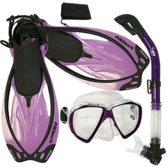 Promate  Fish Eyes  Prescription Mask Dry Snorkel Fins Gear Set - SCS0042 RX