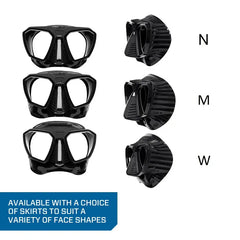 ScubaPro D-Mask Dive Mask with HUD Adapter, Comfort Strap, Frames, and Case