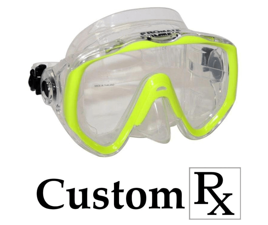 Custom Made Prescription Promate Ocean Owl Scuba Diving Snorkeling Mask - MK160 Custom