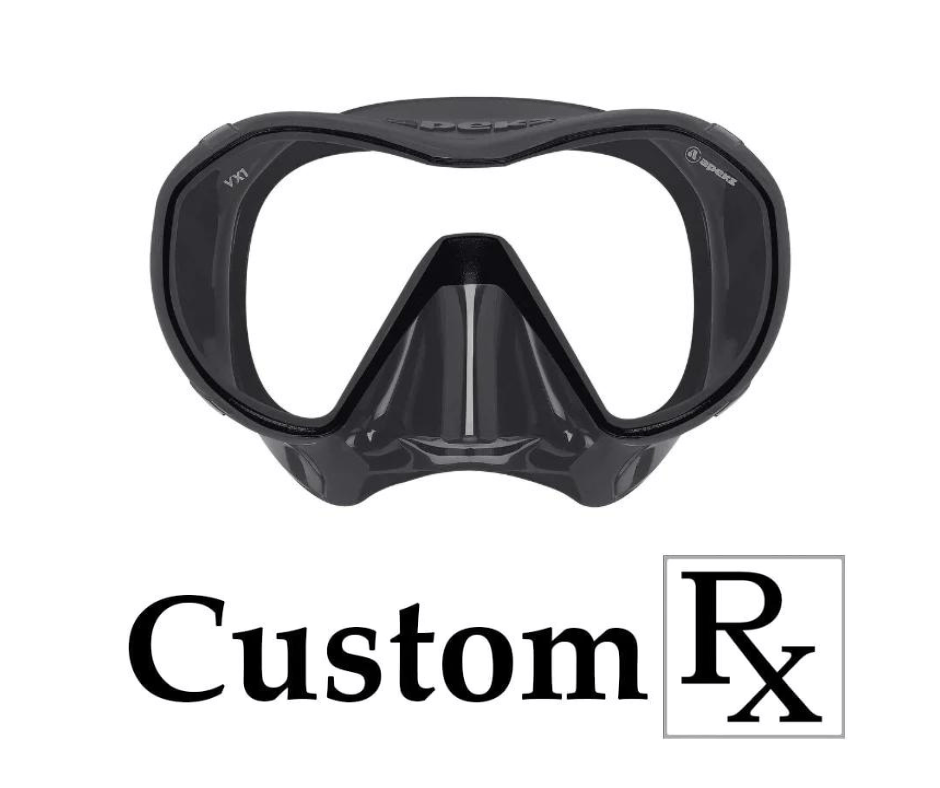 Custom Prescription Apeks VX1 Scuba Dive Mask