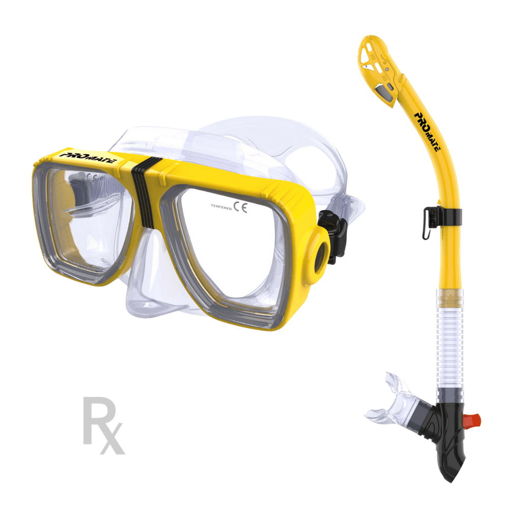 snorkeling prescription goggles PROMATE Scope Snorkeling Scuba Diving Prescription Mask with Ultra Dry  Snorkel Set