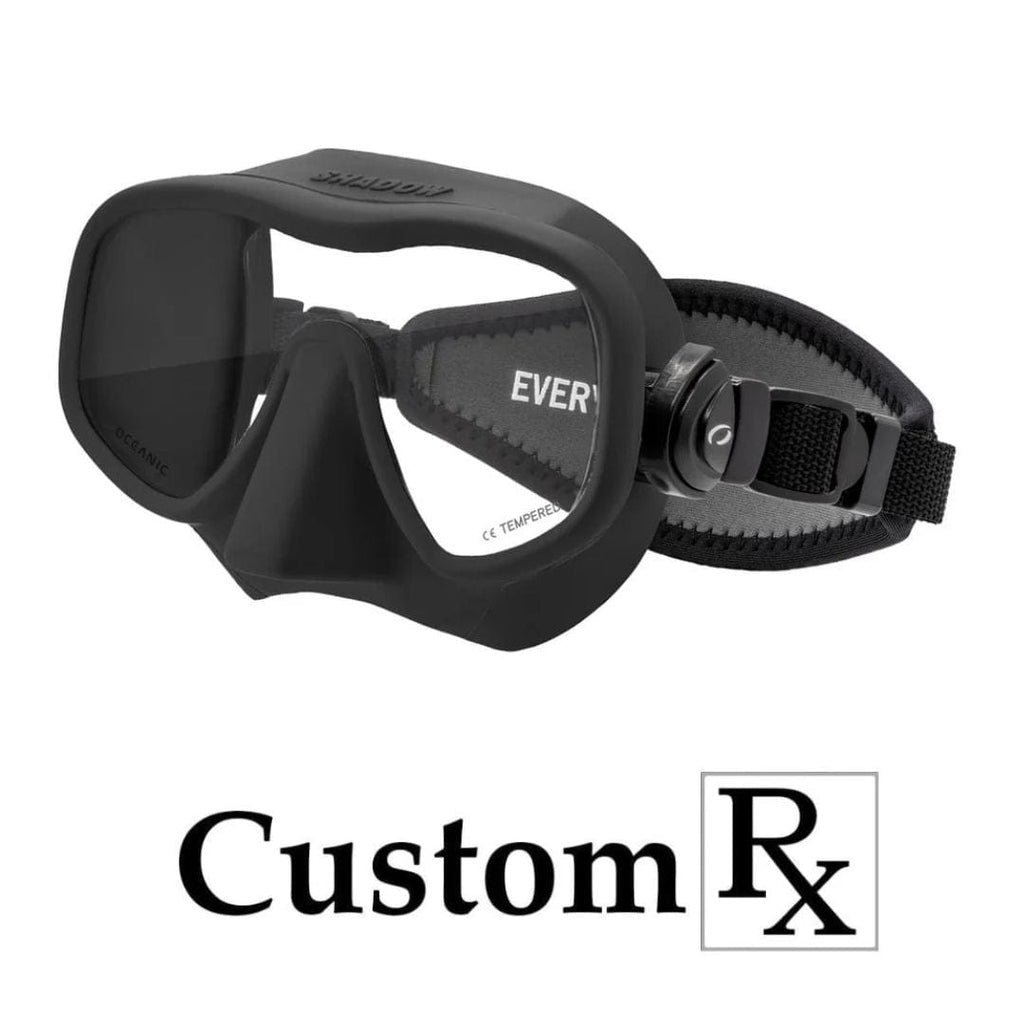 Custom Prescription Oceanic Shadow Frameless Scuba Dive Mask