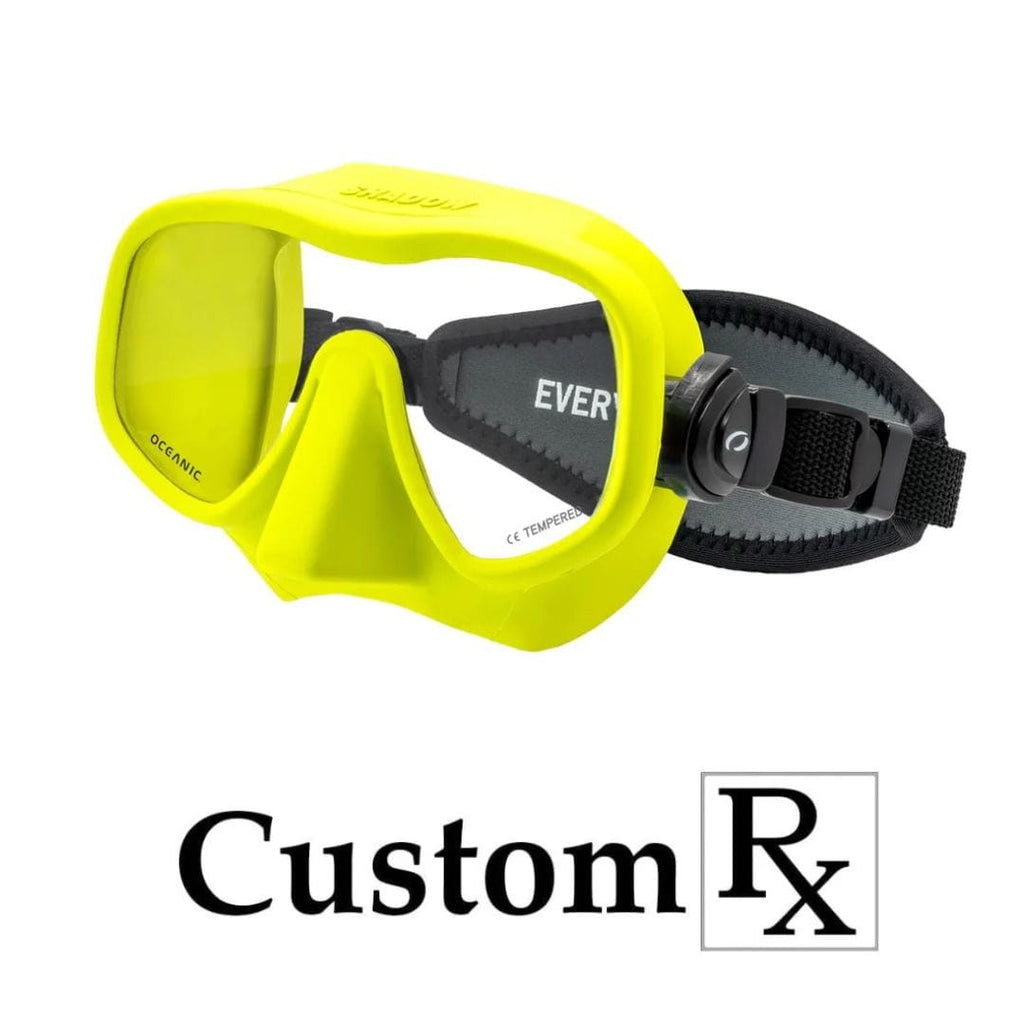 Custom Prescription Oceanic Shadow Frameless Scuba Dive Mask