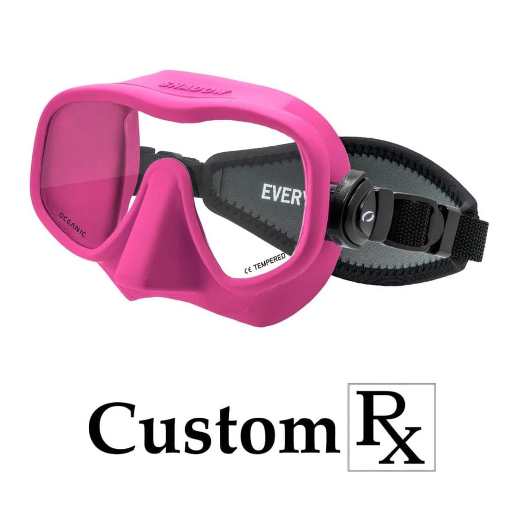 Custom Prescription Oceanic Shadow Frameless Scuba Dive Mask