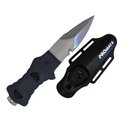 Black Promate Point Tip Scuba Diving Snorkeling BC Backup Compact 3 Inch 304 Stainless Steel Knife
