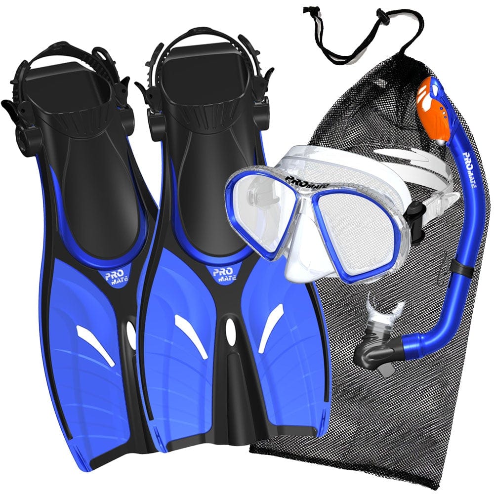 goggles snorkel set Promate Spectrum Youth Snorkel Combo Set with Snorkeling Fins