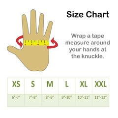 Promate 5mm Neoprene Kevlar Palm Scuba Diving Snorkeling Water Sports Gloves GL695 Hand Size Chart