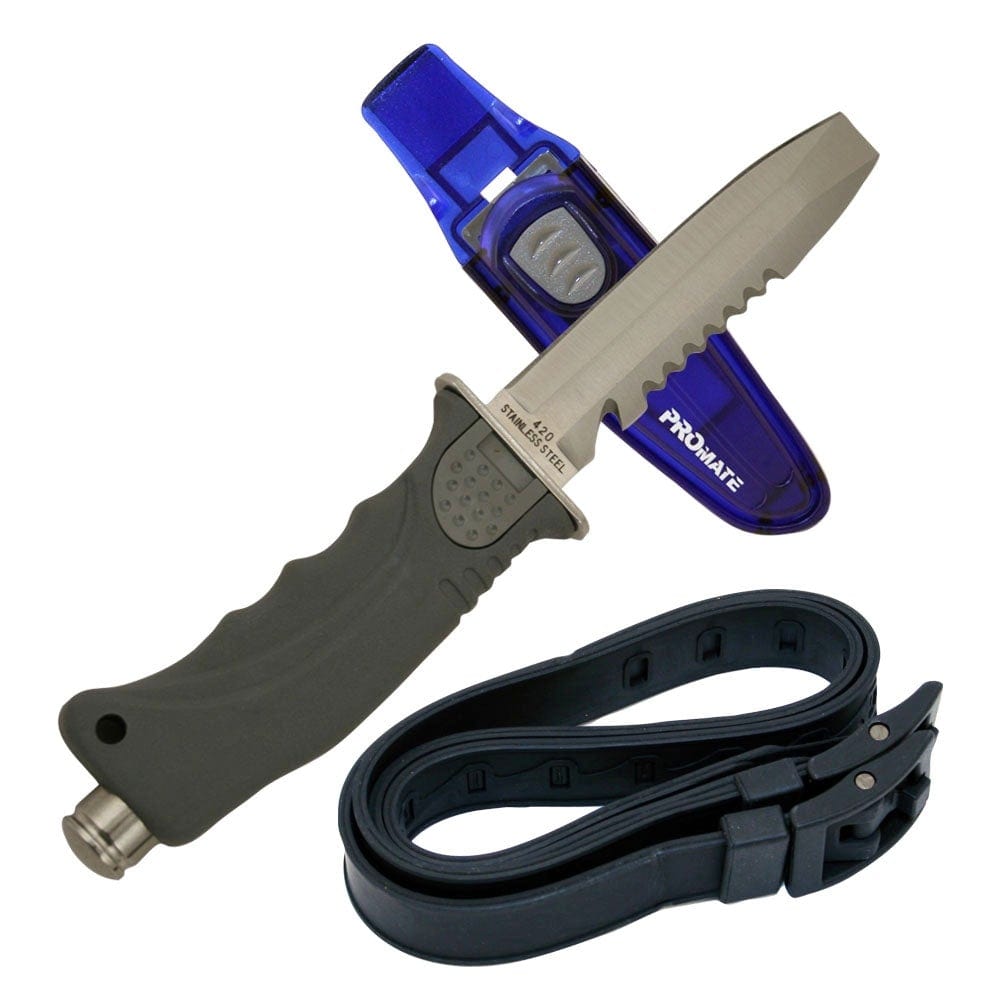 Blunt Tip Dive Knife Water Rescue Knife with Leg Strap GetWetStore
