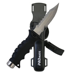 Black Promate Barracuda Scuba Diving Snorkeling 5 Inch Blade Knife