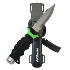 Green Promate Barracuda Scuba Diving Snorkeling 5 Inch Blade Knife
