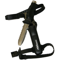 Black Promate Barracuda Blunt Tip Blade Scuba Diving Snorkeling Knife Quick Release Straps