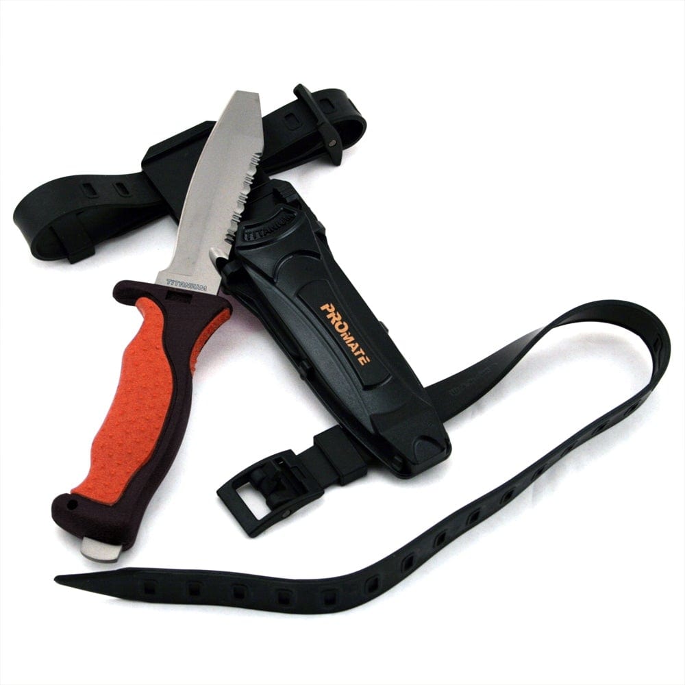 Promate Blunt Tip Titanium Scuba Diving Knife (4 3/8 Blade) - KF595 –  GetWetStore