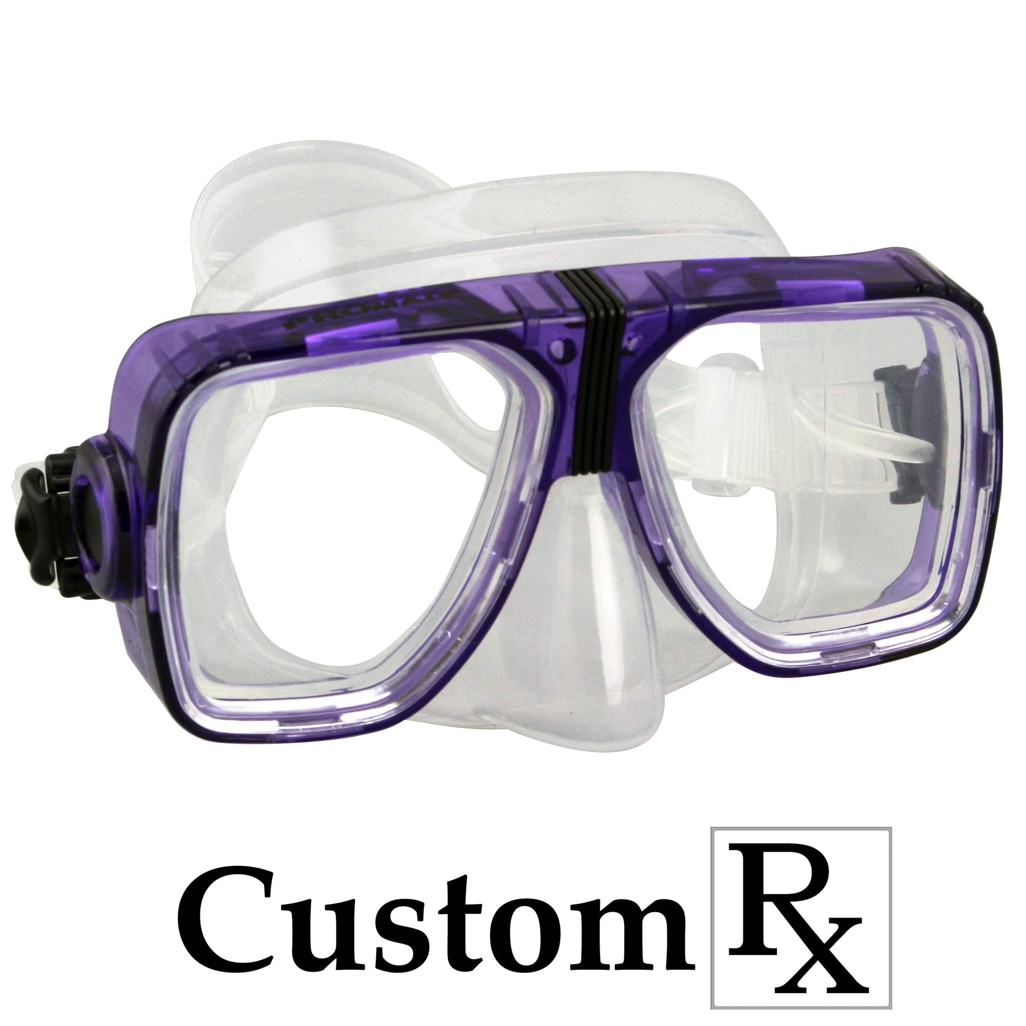Custom Prescription Lenses on Promate Scope Scuba Dive Snorkeling Mask ...