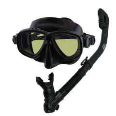 Snorkeling Set DRY Snorkel Scuba Dive PURGE Mask w/ COLOR CORRECTION Lenses Gear - SCS0030V