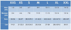 Promate Lagos 3mm Neoprene Water Sports Scuba Diving Snorkeling Pull On Aqua Socks with Anti-Slip Sole SB004 Size Chart
