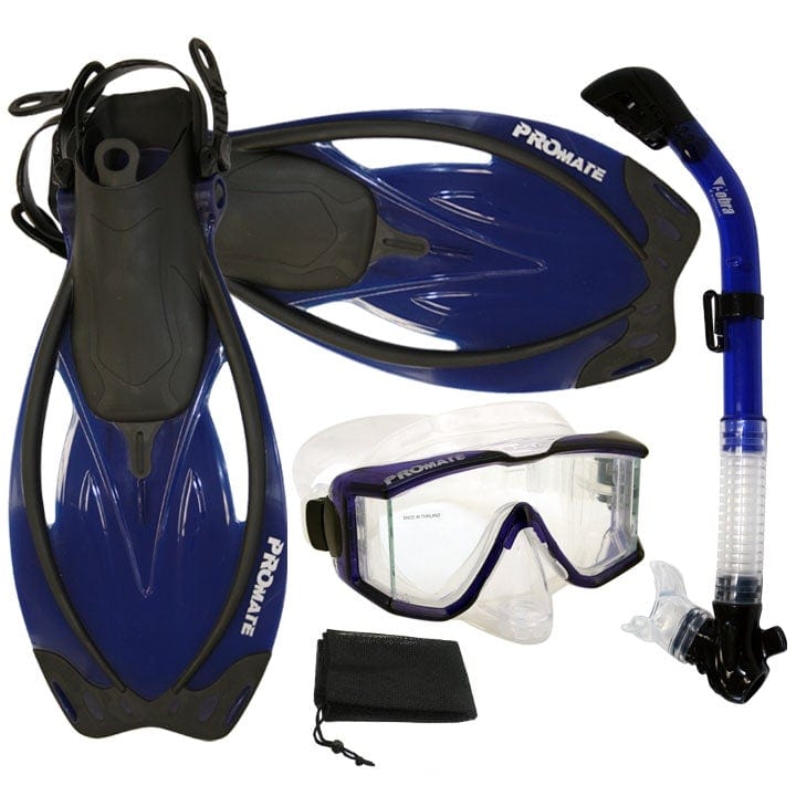 Snorkeling Scuba Dive Snorkel Purge Edgeless Mask Fins Gear Set - SCS0 ...