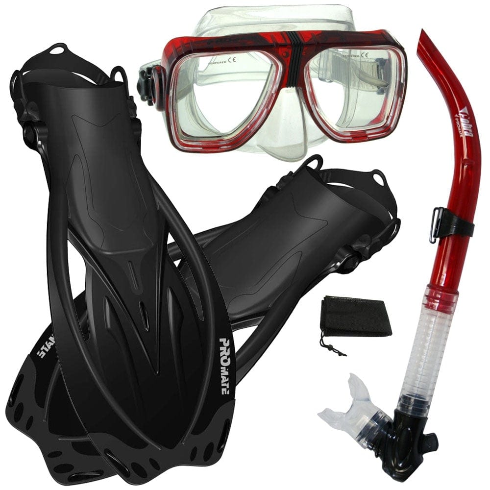 Snorkeling Set Scuba Dive Snorkel Mask Fins Gear - SCS0014