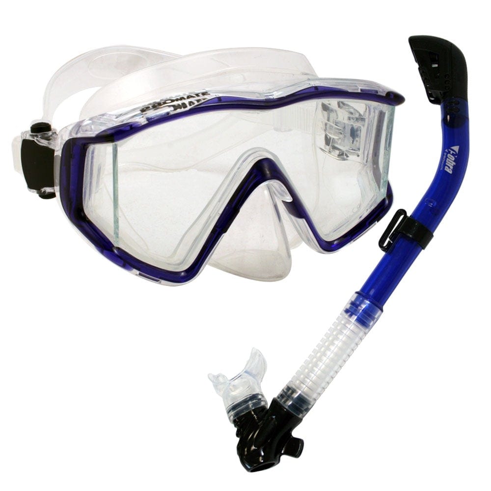 Lamker Maschera da Snorkeling 180° Vista Panoramica Immersioni Anti-Appannamento Anti-Infiltrazioni Bambini Maschere Subacquea Full Face Professionale con Montatura Fotocamera