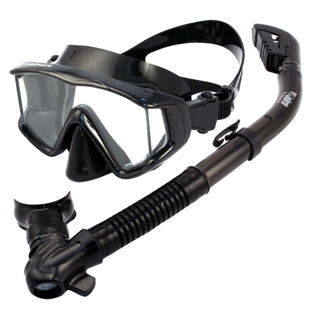Snorkeling Scuba Dive Panoramic Mask Dry Snorkel Set - SCS0028 ...