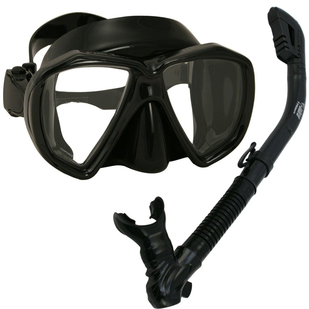 deluxe dive gear Snorkeling Scuba Dive Dry Snorkel Mask Deluxe Gear Set