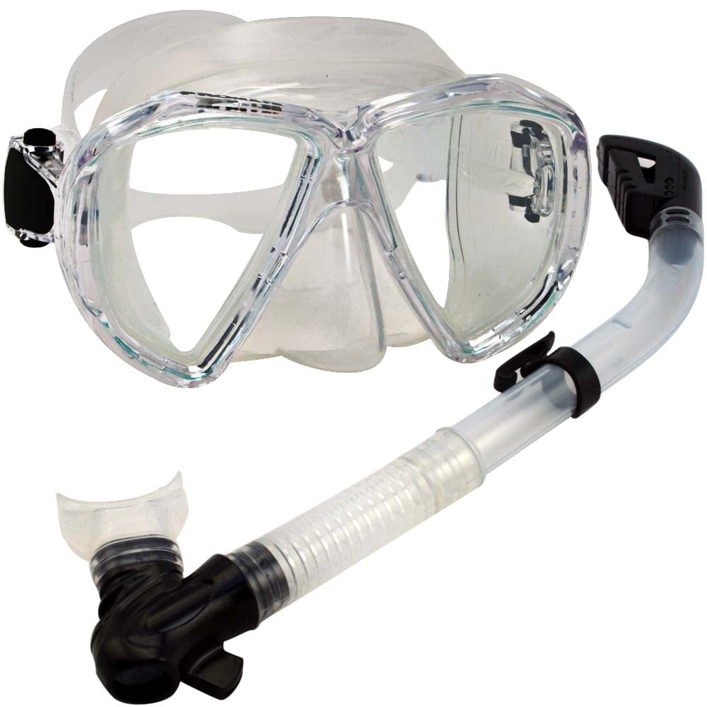 Snorkeling Scuba Dive Dry Snorkel Mask Deluxe Gear Set - SCS0031 ...