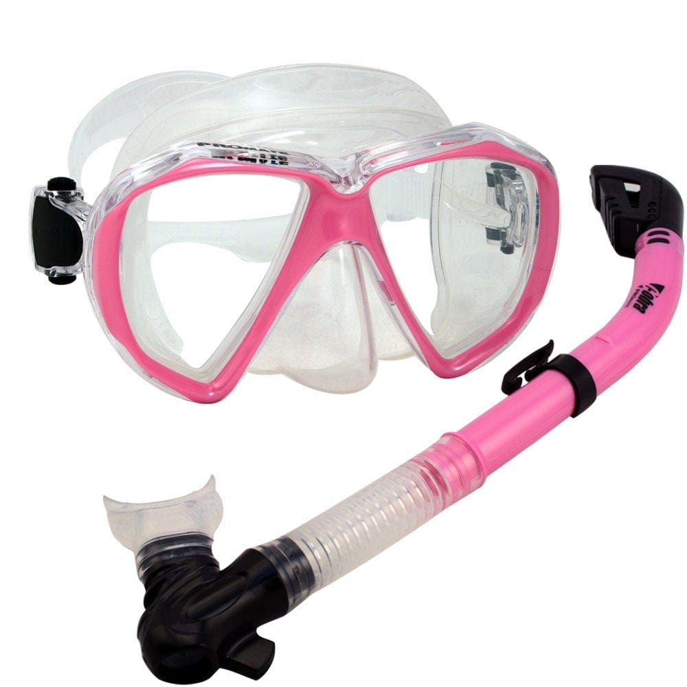 Snorkeling Scuba Dive Dry Snorkel Mask Deluxe Gear Set - SCS0031 ...