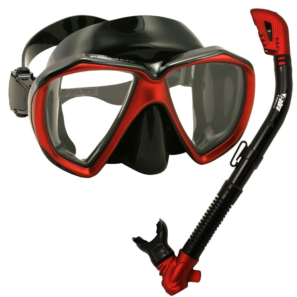 deluxe dive gear Snorkeling Scuba Dive Dry Snorkel Mask Deluxe Gear Set