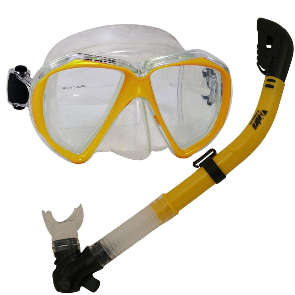 Snorkeling Scuba Dive Dry Snorkel Mask Deluxe Gear Set - SCS0031 ...
