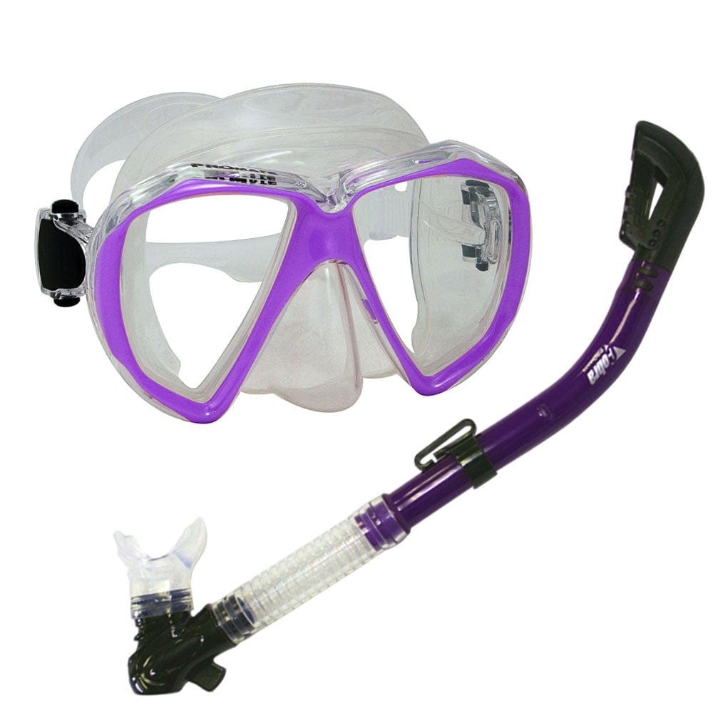 Snorkeling Scuba Dive Dry Snorkel Mask Deluxe Gear Set - SCS0031 ...