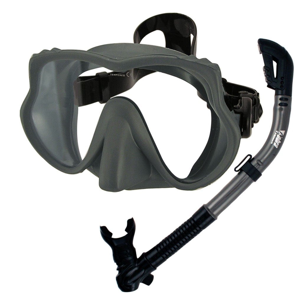 Devil Snorkeling Scuba Diving Frameless Mask Snorkel Gear Set - SCS0039 ...