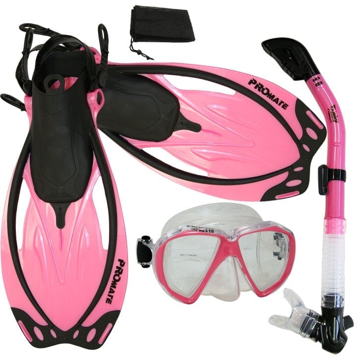 Snorkeling Dive Dry Snorkel Mask Fins Gear Set - SCS0042 – GetWetStore