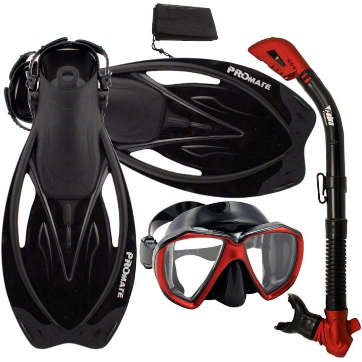 Snorkeling Dive Dry Snorkel Mask Fins Gear Set - SCS0042