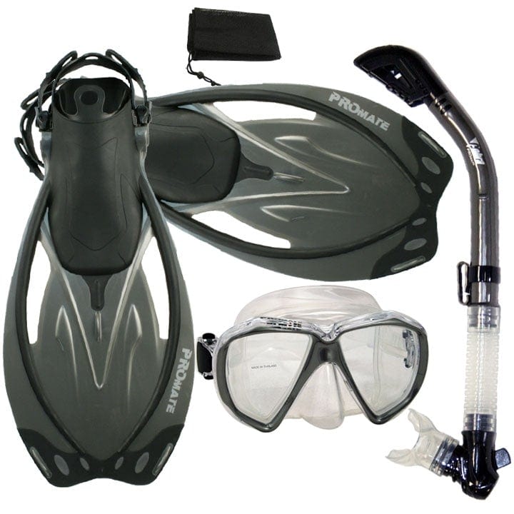 Snorkeling Dive Dry Snorkel Mask Fins Gear Set - SCS0042 – GetWetStore
