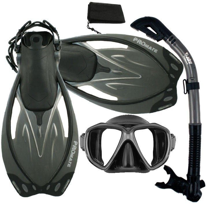 Snorkeling Dive Dry Snorkel Mask Fins Gear Set - SCS0042 – GetWetStore