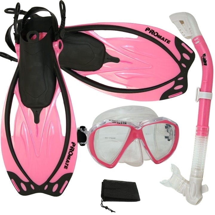 Snorkeling Dive Dry Snorkel Mask Fins Gear Set - SCS0042 – GetWetStore
