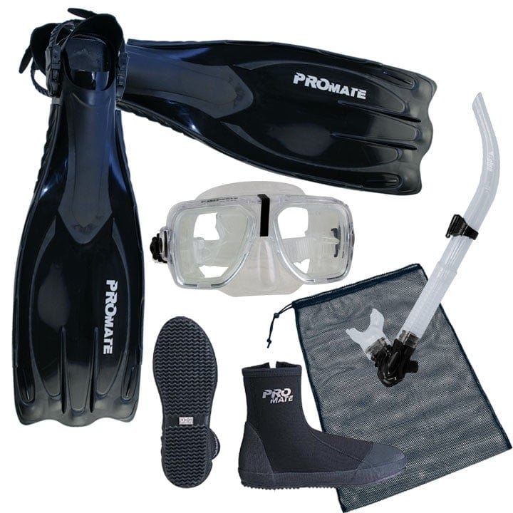 Scuba Dive Snorkeling Mask Snorkel Boots Fins Gear Bag Set - SCS0046 ...