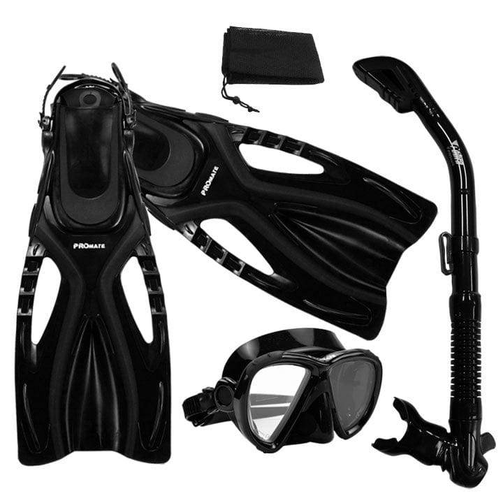 Snorkeling Scuba Dive Fins Mask Snorkel Set w/ Mesh Bag - SCS0065 ...