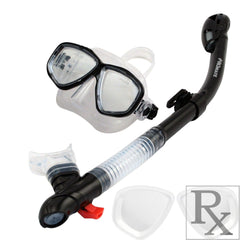 PROMATE Sea Viewer Snorkeling Scuba Diving Prescription Mask with Ultra Dry Snorkel Set - SCS0093 RX