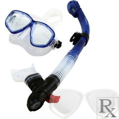 PROMATE Sea Viewer Snorkeling Scuba Diving Prescription Mask with Ultra Dry Snorkel Set - SCS0093 RX