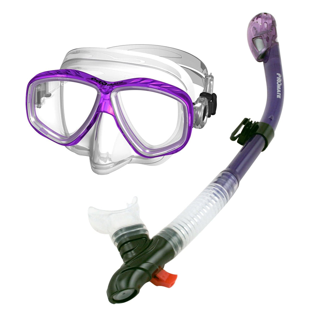 Promate Snorkeling Purge Mask and dry Snorkel Combo Set - SCS0096